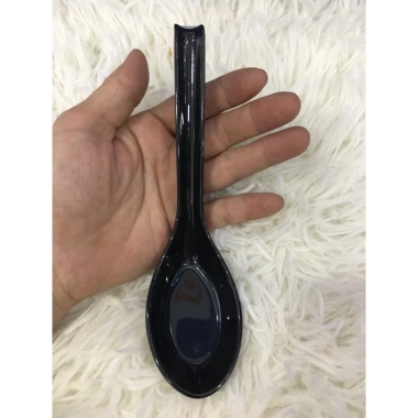Thìa Súp, Thìa Phíp, Muỗng Cơm Đen Fataco No17 Melamine Dày Dặn - 12.000 VND
