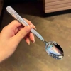 Thìa Tròn Lưới Vàng Thép Không Gỉ NS - Tay Cầm Dài, Dùng Bữa Tối, Tráng Miệng 5