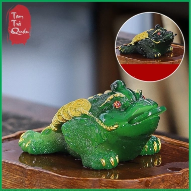 Thiềm thừ ngâm kim tiền đổi màu - Decor bàn trà sang trọng, giá ưu đãi 95.600₫