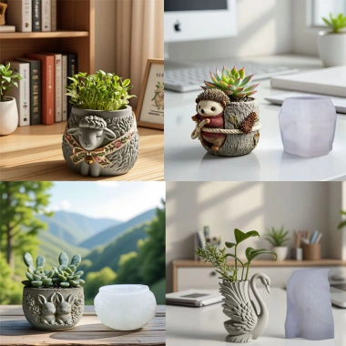 Thiên Nga Nhím Thịt Cừu Chậu Cây Xi Măng Silicon Mọng Nước Phim DIY Giá ưu đãi 125.895đ