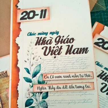 Thiệp 20/11 Handmade Đẹp – Chúc Mừng Thầy Cô, Mỹ Thuật Cao, Thiết Kế Độc Đáo – 49k
