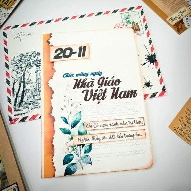 Thiệp 20/11 Handmade Đẹp – Chúc Mừng Thầy Cô, Mỹ Thuật Cao, Thiết Kế Độc Đáo – 49k