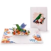 Thiệp 3D Chim Ruồi Xanh & Hoa Pop Up Card Handmade Độc Đáo - Giá chỉ 89.000đ
