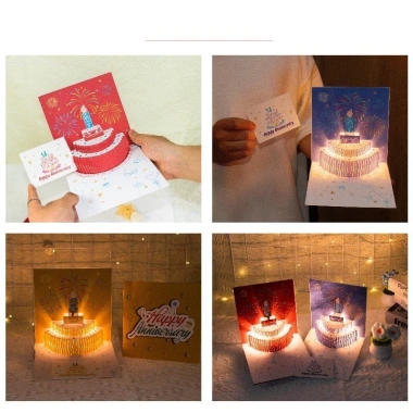 Thiệp 3D Chúc Mừng Kỷ Niệm Đèn Nhạc Quà Tặng Ý Nghĩa Lời Chúc Tình Cảm 4