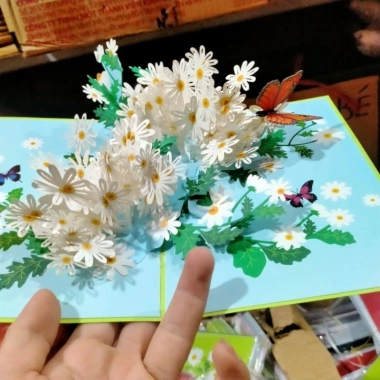 Thiệp 3D Dựng Giấy Nổi Vườn Hoa Xuyến Chi Pop Up Card Giá Ưu Đãi 39.000 VND 3 Thiệp 3D Dựng Giấy Nổi Vườn Hoa Xuyến Chi Pop Up Card Giá Ưu Đãi 39.000 VND 3