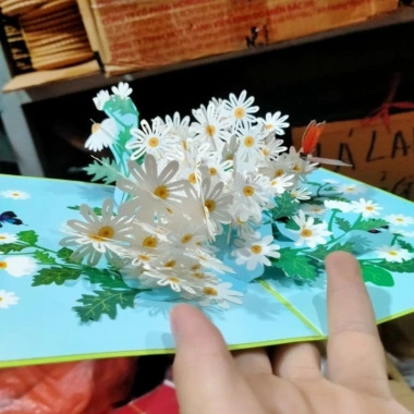 Thiệp 3D Dựng Giấy Nổi Vườn Hoa Xuyến Chi Pop Up Card Giá Ưu Đãi 39.000 VND