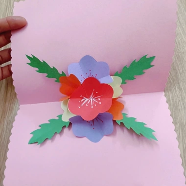 Thiệp 3D hoa nổi 14/2 8/3 20/10 20/11 - thiệp sinh nhật handmade giảm giá 35.000đ