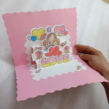 Thiệp 3D hoa nổi 14/2 8/3 20/10 20/11 - thiệp sinh nhật handmade giảm giá 35.000đ