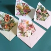 Thiệp 3D Lãng Mạn NS Mới Hoa Sinh Nhật & Giáng Sinh - Bật Lên, Chúc Mừng, Trang Trí Tiệc Cưới, Quà Tặng Cô Gái