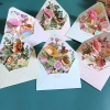 Thiệp 3D Lãng Mạn NS Mới Hoa Sinh Nhật & Giáng Sinh - Bật Lên, Chúc Mừng, Trang Trí Tiệc Cưới, Quà Tặng Cô Gái 9