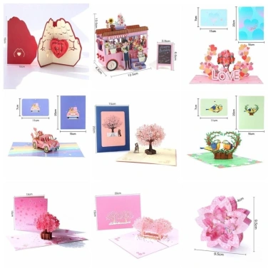 Thiệp 3D Pop-Up Tiezi Ngày Lễ Tình Nhân – Chúc Mừng Yêu Thương, Thiết Kế Sáng Tạo, Giá 59.076₫ 2