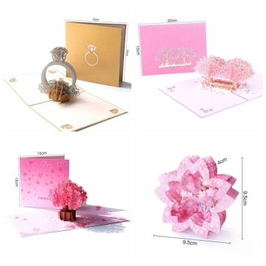 Thiệp 3D Pop-Up Tiezi Ngày Lễ Tình Nhân – Chúc Mừng Yêu Thương, Thiết Kế Sáng Tạo, Giá 59.076₫ 3