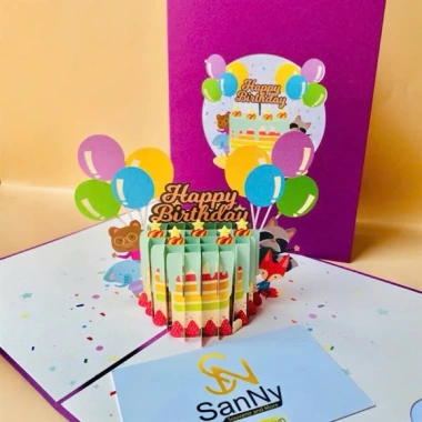 Thiệp 3D Popup sinh nhật Sanny Souvenir - Chúc mừng sinh nhật giá chỉ 25.000 VNĐ