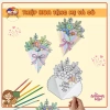 Thiệp 8/3 A4 Tô Màu Handmade Hoa Nổi Giá Rẻ 10 Cái 14.900 VNĐ - Tặng Mẹ Cô Bé Mầm Non Tiểu Học 2