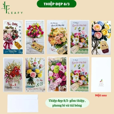Thiệp 8/3 kèm phong bì Hàng Đẹp Chất Lượng Cao - Chúc Mừng Ngày Phụ Nữ, Giá 122.670₫ 2 Thiệp 8/3 kèm phong bì Hàng Đẹp Chất Lượng Cao - Chúc Mừng Ngày Phụ Nữ, Giá 122.670₫ 2