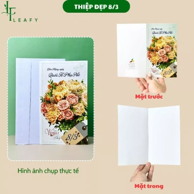 Thiệp 8/3 kèm phong bì Hàng Đẹp Chất Lượng Cao - Chúc Mừng Ngày Phụ Nữ, Giá 122.670₫ 5 Thiệp 8/3 kèm phong bì Hàng Đẹp Chất Lượng Cao - Chúc Mừng Ngày Phụ Nữ, Giá 122.670₫ 5
