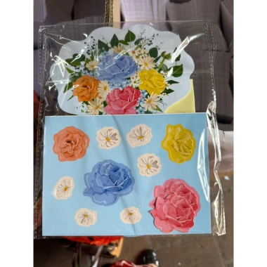 Thiệp bó hoa 3D handmade cho trẻ mầm non - Tặng mẹ, cô ngày 20/10, 20/11, 8/3 - Giá ưu đãi 18.000 VND