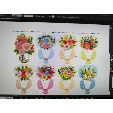 Thiệp bó hoa 3D handmade cho trẻ mầm non - Tặng mẹ, cô ngày 20/10, 20/11, 8/3 - Giá ưu đãi 18.000 VND