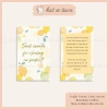 Thiệp Cảm Ơn Thank You Vàng Chanh 9x5.5cm Giấy Couche Cán Màng Mờ 2 Mặt - Giá 9.500đ