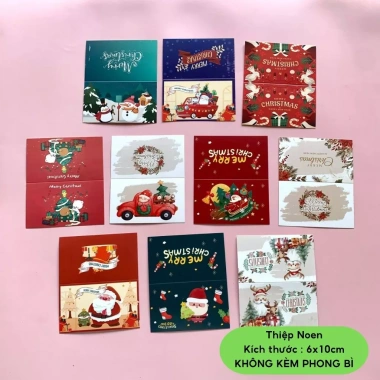 Thiệp Card Chúc Mừng Giáng Sinh Noel Đẹp Dễ Thương VPP Diệp Lạc Giá 21.375k