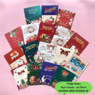 Thiệp Card Chúc Mừng Giáng Sinh Noel Đẹp Dễ Thương VPP Diệp Lạc Giá 21.375k