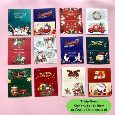 Thiệp Card Chúc Mừng Giáng Sinh Noel Đẹp Dễ Thương VPP Diệp Lạc Giá 21.375k