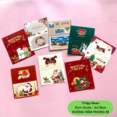 Thiệp Card Chúc Mừng Giáng Sinh Noel Đẹp Dễ Thương VPP Diệp Lạc Giá 21.375k