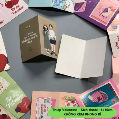 Thiệp Card Valentine KO Kèm Phong Bì Nhỏ Đựng Quà Dễ Thương - 20.9k 4 Thiệp Card Valentine KO Kèm Phong Bì Nhỏ Đựng Quà Dễ Thương - 20.9k 4