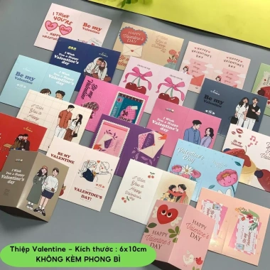 Thiệp Card Valentine KO Kèm Phong Bì Nhỏ Đựng Quà Dễ Thương - 20.9k 5 Thiệp Card Valentine KO Kèm Phong Bì Nhỏ Đựng Quà Dễ Thương - 20.9k 5