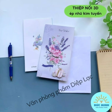 Thiệp chúc mừng 3D nổi ép kim tuyến - Mẫu mã thay đổi, giao ngẫu nhiên vpp Diệp lạc 7 Thiệp chúc mừng 3D nổi ép kim tuyến - Mẫu mã thay đổi, giao ngẫu nhiên vpp Diệp lạc 7