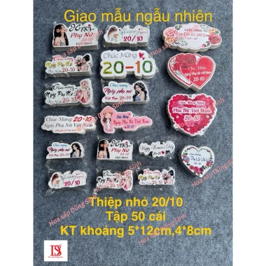 Thiệp chúc mừng 50 tờ - Banner 14/2, 8/3, 20/10, 20/11, sinh nhật, khai trương - Giá chỉ 35.000 VND