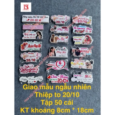 Thiệp chúc mừng 50 tờ - Banner 14/2, 8/3, 20/10, 20/11, sinh nhật, khai trương - Giá chỉ 35.000 VND
