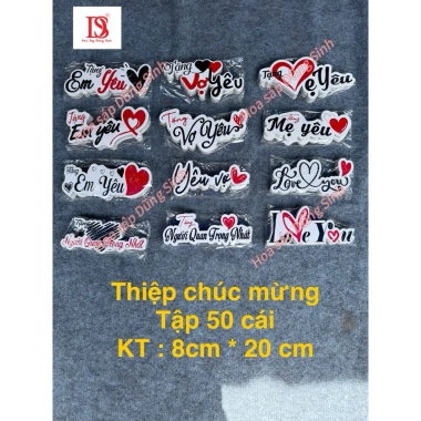 Thiệp chúc mừng 50 tờ - Banner 14/2, 8/3, 20/10, 20/11, sinh nhật, khai trương - Giá chỉ 35.000 VND