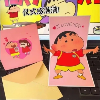 Thiệp Chúc Mừng Crayon Shin-chan Âm Nhạc 3D - Phong Bì Ngày Lễ Tình Nhân, Sinh Nhật, Kỷ Niệm - Giá Ưu Đãi 24.668 VND