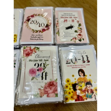 Thiệp chúc mừng kèm phong bì và hoa quà đa dịp 8/3 20/10 20/11 Noel Giáng Sinh - Sami Flower giá 6.800₫ 2 Thiệp chúc mừng kèm phong bì và hoa quà đa dịp 8/3 20/10 20/11 Noel Giáng Sinh - Sami Flower giá 6.800₫ 2