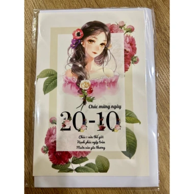 Thiệp chúc mừng kèm phong bì và hoa quà đa dịp 8/3 20/10 20/11 Noel Giáng Sinh - Sami Flower giá 6.800₫
