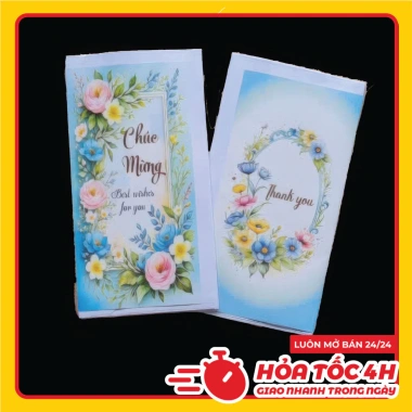 Thiệp chúc mừng ngày lễ 20/10 20/11 8/3 14/2 kèm phong bì - Giá sỉ 21.950 VND