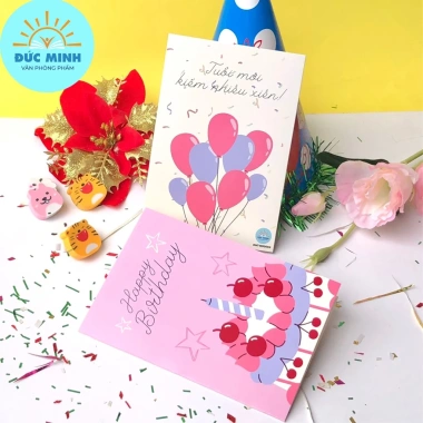Thiệp chúc mừng sinh nhật NHIỀU MẪU 2 mặt - Thiết kế riêng happy birthday từ Diệp Lạc - Giá chỉ 31.050₫
