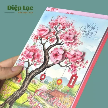 Thiệp chúc Tết Hoa Nở 3D Sang Trọng kèm phong bì + lời chúc - chỉ 38.070đ