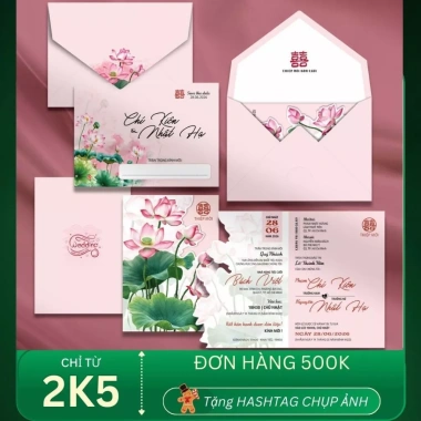 Thiệp cưới phong bì Madi sang trọng 2.025 - In Offest đẹp, giá chỉ 2,600 VND 3