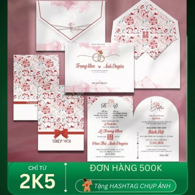 Thiệp cưới phong bì Madi sang trọng 2.025 - In Offest đẹp, giá chỉ 2,600 VND 9