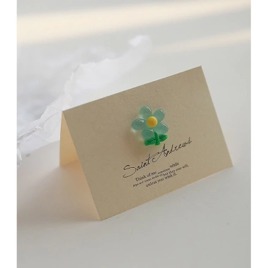 Thiệp Đính Hoa Nhựa Handmade - Quà 14/2,8/3,Noel Giá 14.850đ Sami Flower
