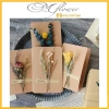 Thiệp Giấy Vintage Gắn Hoa Khô Màu Kraf Trắng Sinh Nhật Valentine 8/3 Giá 30.000đ