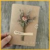Thiệp Giấy Vintage Gắn Hoa Khô Màu Kraf Trắng Sinh Nhật Valentine 8/3 Giá 30.000đ 7