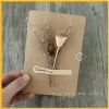 Thiệp Giấy Vintage Gắn Hoa Khô Màu Kraf Trắng Sinh Nhật Valentine 8/3 Giá 30.000đ 8