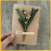 Thiệp Giấy Vintage Gắn Hoa Khô Màu Kraf Trắng Sinh Nhật Valentine 8/3 Giá 30.000đ 9