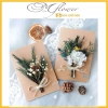 Thiệp Giấy Vintage Handmade Gắn Hoa Khô Kraf Trắng – Sinh nhật, Valentine, 8/3, Giá 35.000đ