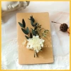Thiệp Giấy Vintage Handmade Gắn Hoa Khô Kraf Trắng – Sinh nhật, Valentine, 8/3, Giá 35.000đ 7