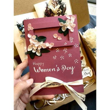 Thiệp Handmade 8-3 LaAnn - Hoa khô tinh tế, quà tặng ngày Quốc tế Phụ nữ 39.000đ 8