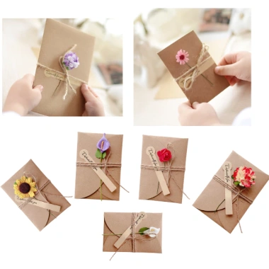 Thiệp handmade hoa Noel 8/3 14/2 - Quà sinh nhật Valentine phụ nữ - Giá 19.000 - Mộc 68 9